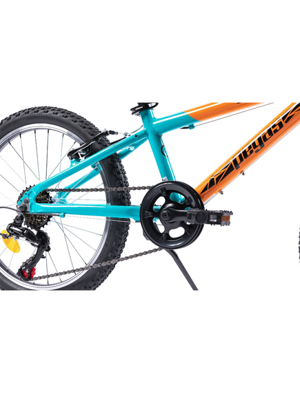 Bicicleta copii Pegas Mini Drumet - 20 inch, Portocaliu/Turcoaz