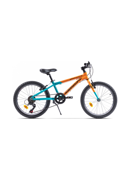 Bicicleta copii Pegas Mini Drumet - 20 inch, Portocaliu/Turcoaz