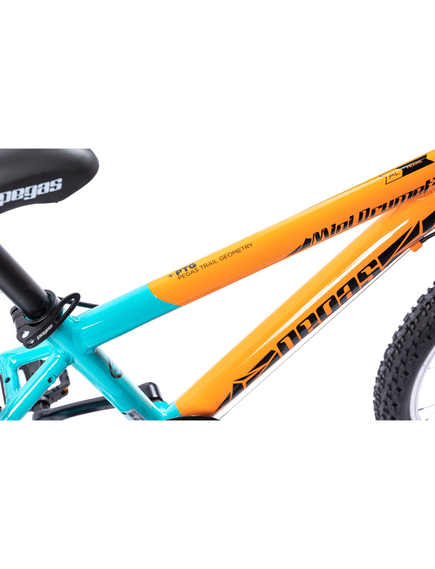 Bicicleta copii Pegas Mini Drumet - 20 inch, Portocaliu/Turcoaz