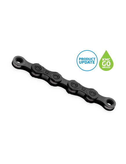 Lant KMC X12 Waxed Black – 12 viteze, 1/2 X 11/128, 126 zale, Negru