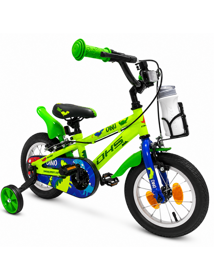 Bicicleta Copii DHS Dino - 12 Inch, Verde