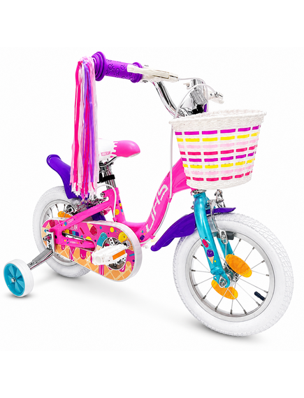 Bicicleta Copii DHS Icecream - 12 Inch, Roz