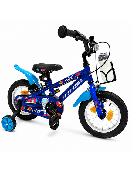 Bicicleta Copii DHS Rocket - 12 Inch, Albastru inchis