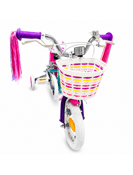 Bicicleta Copii DHS Unicorn - 12 Inch, Albastru/Roz