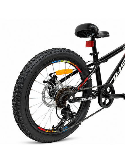 Bicicleta Copii Dhs Terrana 2023, model 2026 - 20 Inch, Rosu-Negru