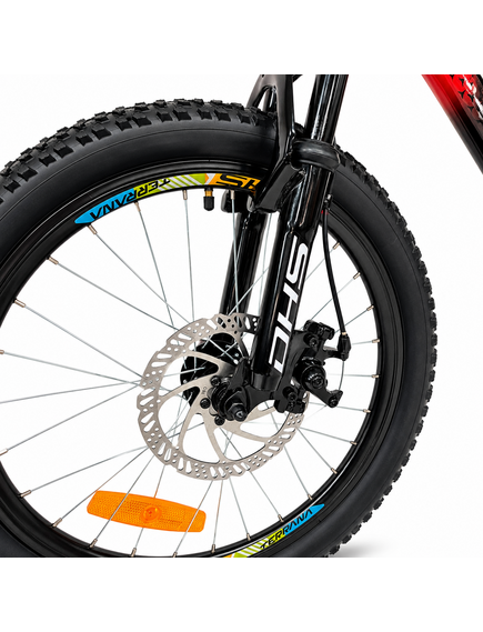 Bicicleta Copii Dhs Terrana 2023, model 2026 - 20 Inch, Rosu-Negru