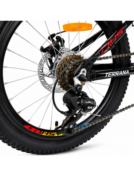 Bicicleta Copii Dhs Terrana 2023, model 2026 - 20 Inch, Rosu-Negru
