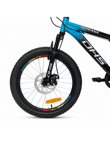 Bicicleta Copii Dhs Terrana 2023B, model 2026 - 20 Inch, Albastru-Negru