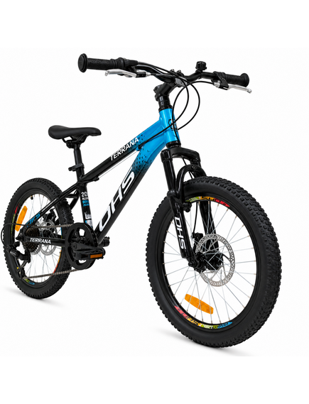 Bicicleta Copii Dhs Terrana 2023B, model 2026 - 20 Inch, Albastru-Negru