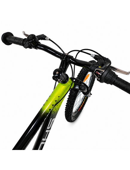 Bicicleta Copii Dhs Terrana 2023B, model 2026 - 20 Inch, Negru-Verde