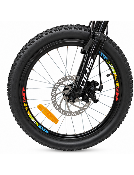 Bicicleta Copii Dhs Terrana 2023B, model 2026 - 20 Inch, Negru-Verde