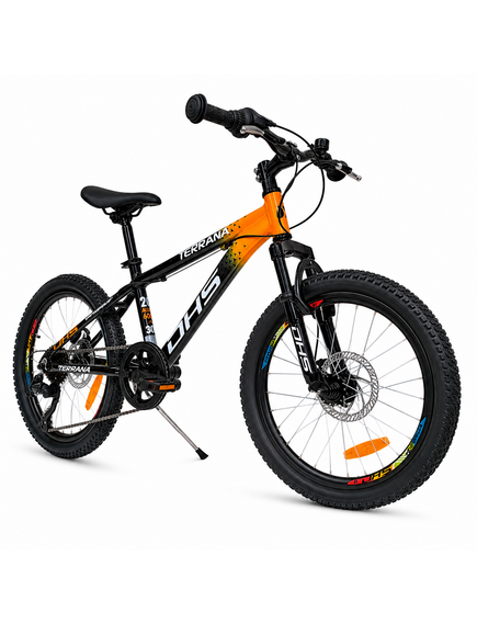 Bicicleta Copii Dhs Terrana 2023B, model 2026 - 20 Inch, Portocaliu-Negru