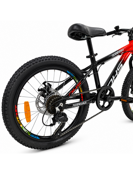 Bicicleta Copii Dhs Terrana 2023B, model 2026 - 20 Inch, Rosu-Negru