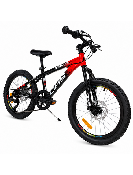 Bicicleta Copii Dhs Terrana 2023B, model 2026 - 20 Inch, Rosu-Negru