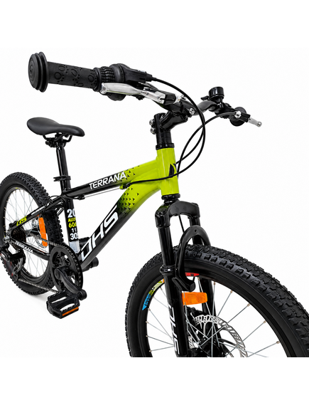 Bicicleta Copii Dhs Terrana 2023C, model 2026 - 20 Inch, Verde-Negru