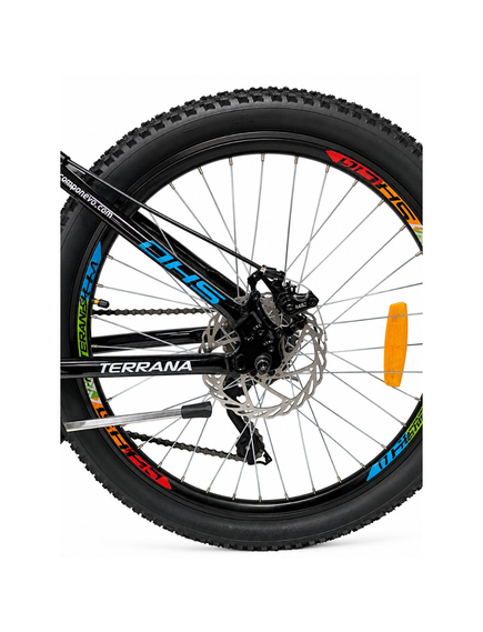 Bicicleta Copii Dhs Terrana 2423B, model 2026 - 24 Inch, Negru-Albastru