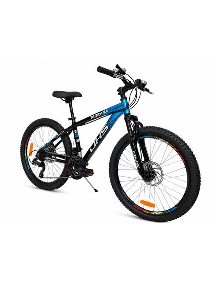 Bicicleta Copii Dhs Terrana 2423B, model 2026 - 24 Inch, Negru-Albastru
