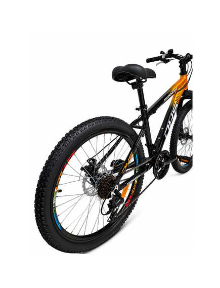 Bicicleta Copii Dhs Terrana 2423B, model 2026 - 24 Inch, Negru-Portocaliu