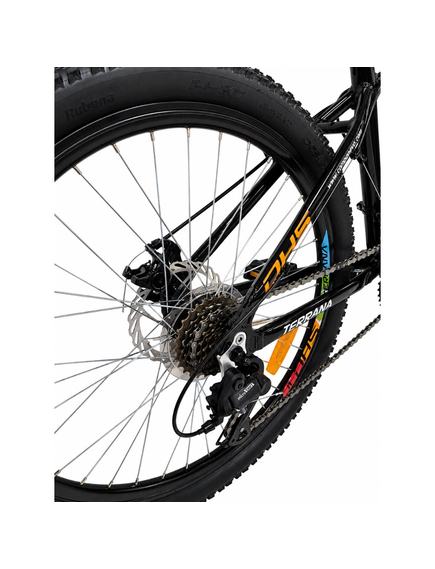 Bicicleta Copii Dhs Terrana 2423B, model 2026 - 24 Inch, Negru-Portocaliu
