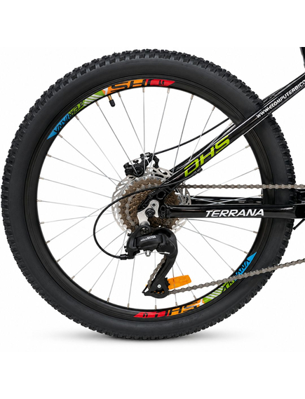 Bicicleta Copii Dhs Terrana 2423B, model 2026 - 24 Inch, Negru-Verde