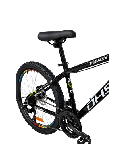 Bicicleta Copii Dhs Terrana 2423B, model 2026 - 24 Inch, Negru-Verde