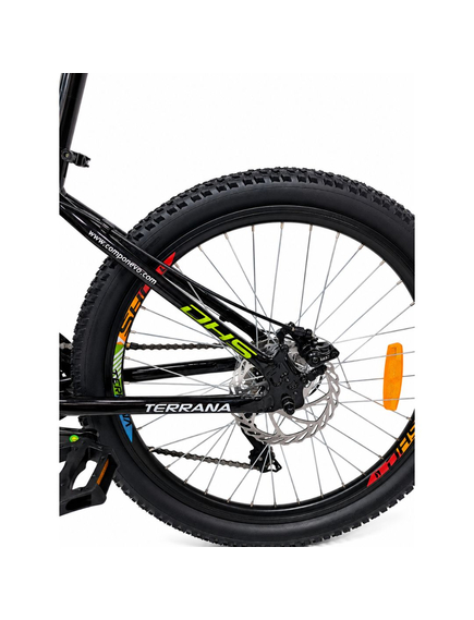 Bicicleta Copii Dhs Terrana 2423B, model 2026 - 24 Inch, Negru-Verde