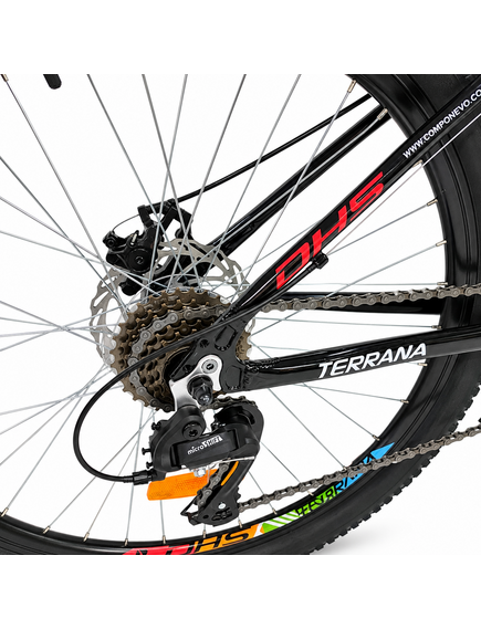 Bicicleta Copii Dhs Terrana 2423B, model 2026 - 24 Inch, Rosu-Negru
