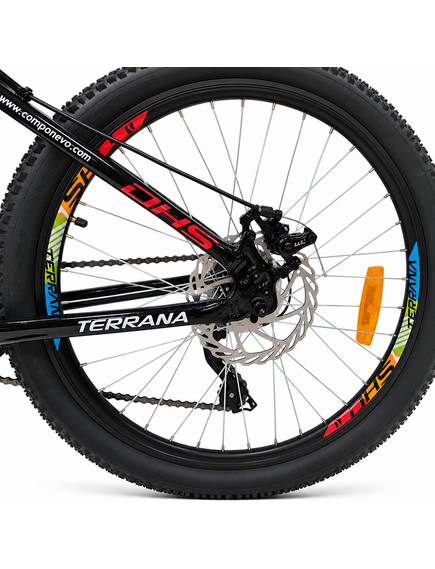 Bicicleta Copii Dhs Terrana 2423B, model 2026 - 24 Inch, Rosu-Negru