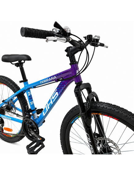 Bicicleta Copii Dhs Terrana 2423B, model 2026 - 24 Inch, Violet-Albastru