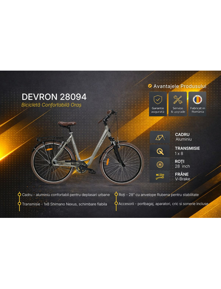 Bicicleta Oras Stella 28094 - 28 inch. XL. Gri deschis