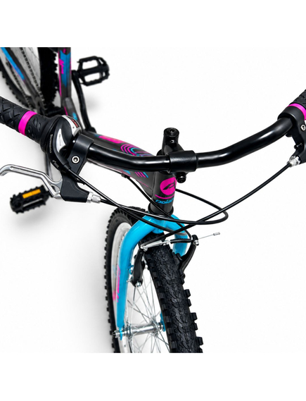 Bicicleta copii Polar Modesty, 24 inch, 6 viteze Shimano, frane V-Brake, Gri