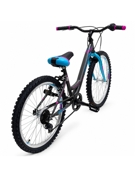 Bicicleta copii Polar Modesty, 24 inch, 6 viteze Shimano, frane V-Brake, Gri