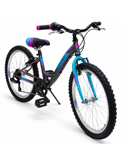 Bicicleta copii Polar Modesty, 24 inch, 6 viteze Shimano, frane V-Brake, Gri