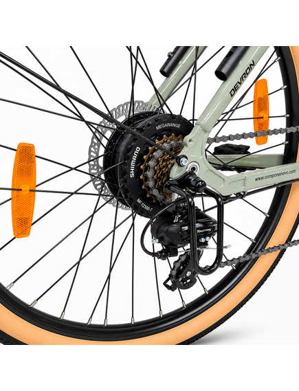 Bicicleta electrica Oras Devron 28200 - 28 inch, M, Gri Deschis