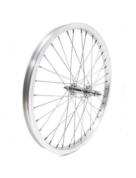 Roata fata LYRA 20", Silver, CNC, Spite Nichelate, Butuc Fata 36H