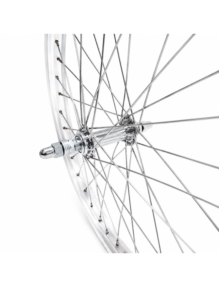 Roata fata LYRA 20", Silver, CNC, Spite Nichelate, Butuc Fata 36H