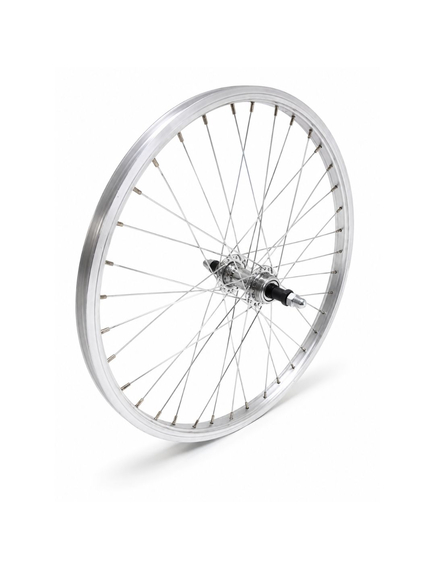 Roata fata LYRA 20", Silver, CNC, Spite Nichelate, Butuc Viteza 36H