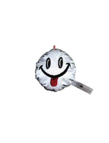 Breloc Smiley Inimioara Reflectorizant Salzmann 3M - Argintiu-Rosu