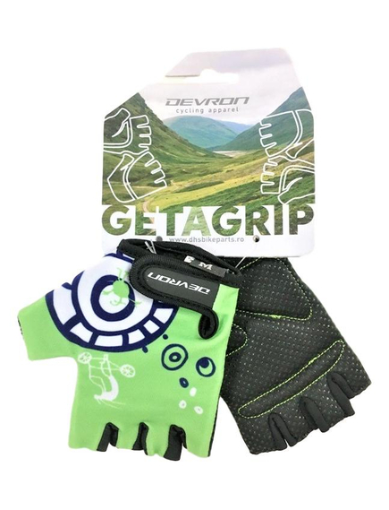 Manusi Ciclism Copii Devron 8825G - S/4, Negru-Verde, Marime produs: S, imaginea nr. 2