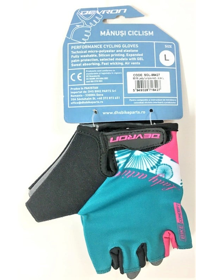 Manusi Ciclism Devron 8518 Bc-Lady Active - L, Turcoaz, Marime produs: L, imaginea nr. 3