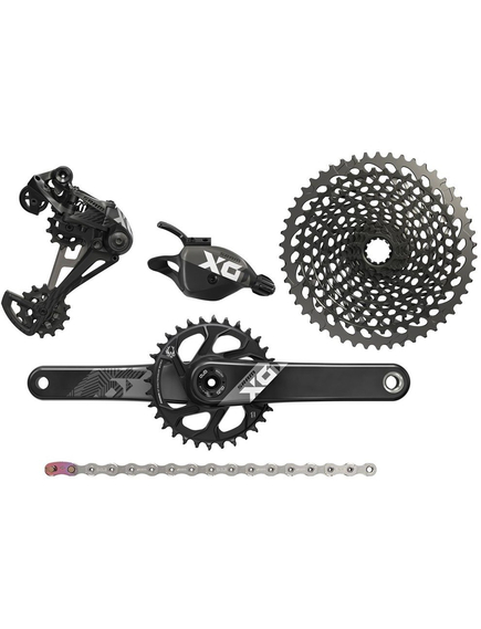 Set Transmisie Sram X01 Eagle Dub 1X12, Negru Brat 175Mm, Cl52Mm, Boost, Culoare produs: Negru