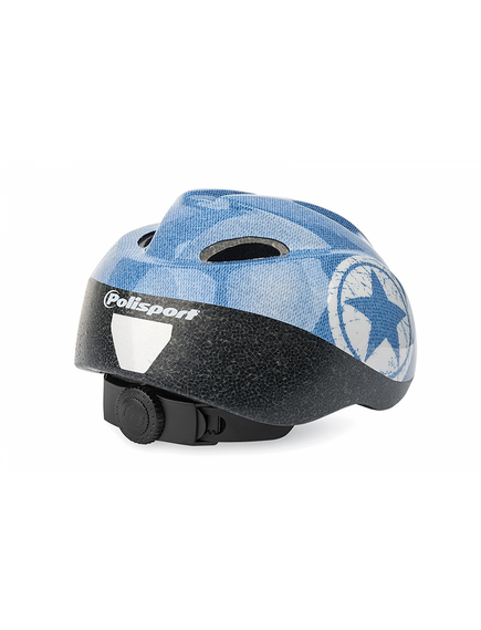 Casca Ciclism Copii Polisport Jeans - 52-56 cm, S, Alb-Albastru, Culoare produs: Alb/Albastru, imaginea nr. 2