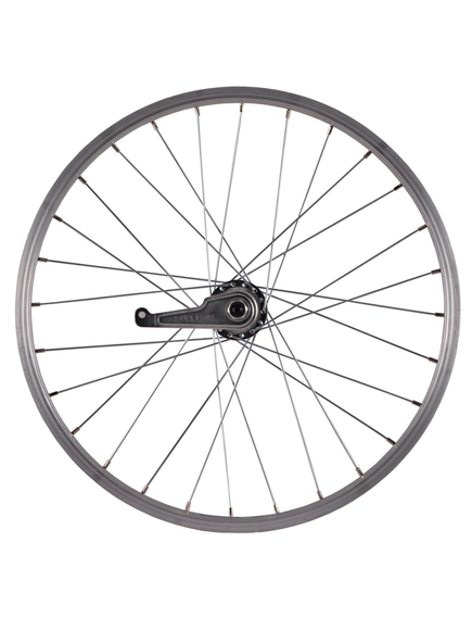 Roata Bicicleta Spate Luna 20", 406X21, Alu Simpla, Argintie Natur, Butuc Torpedou Metal, 28H, 3/8, Old13195, imaginea nr. 2