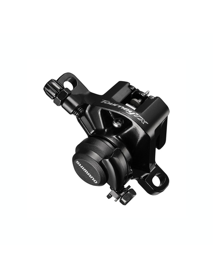 Etrier Frana disc mecanica Shimano Tourney TX-805, fata/spate,fara adaptor,PM,otel,220g,neagra