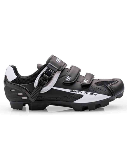 Pantofi Ciclism Brn Cross Mtb - 43, Negru-Alb, Marime produs: 43