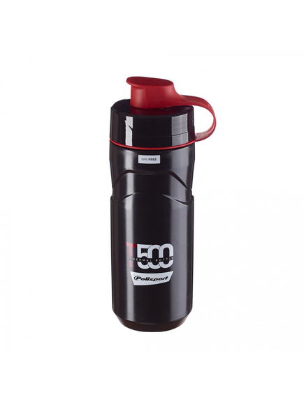 Bidon Apa Polisport Thermal T500 - 500 Ml, Negru-Rosu, Culoare produs: Negru/Rosu