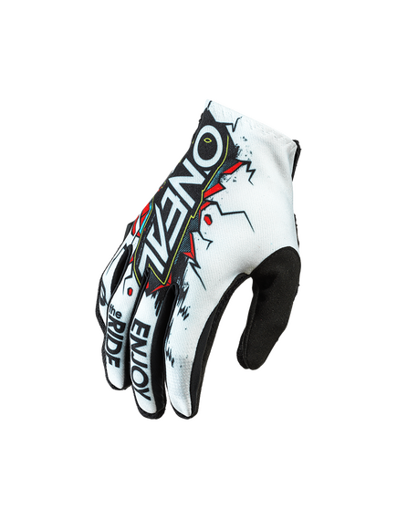 Manusi Ciclism Copii O'Neal Matrix Villain - M/8.5, Alb, Culoare produs: Alb, Marime produs: M, imaginea nr. 3