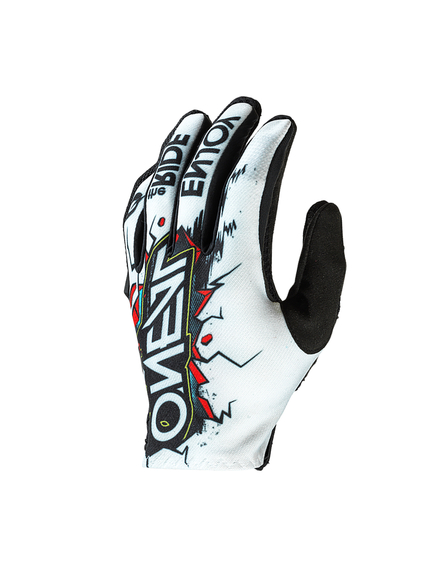 Manusi Ciclism Copii O'Neal Matrix Villain - M/8.5, Alb, Culoare produs: Alb, Marime produs: M, imaginea nr. 2