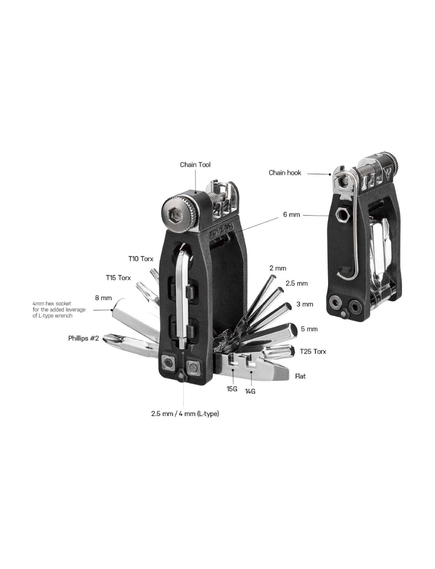 Set Scule Compacte Multifunctionale Ninja 16+, Negru-Argintiu, imaginea nr. 5