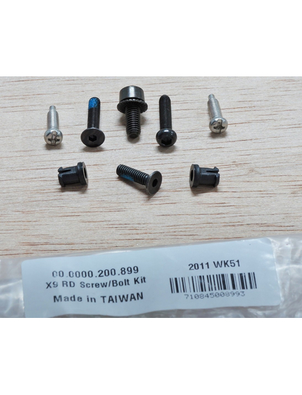 05-09 X9 Rear Derailleur Screw/Bolt Kit - Silver-Black, imaginea nr. 2